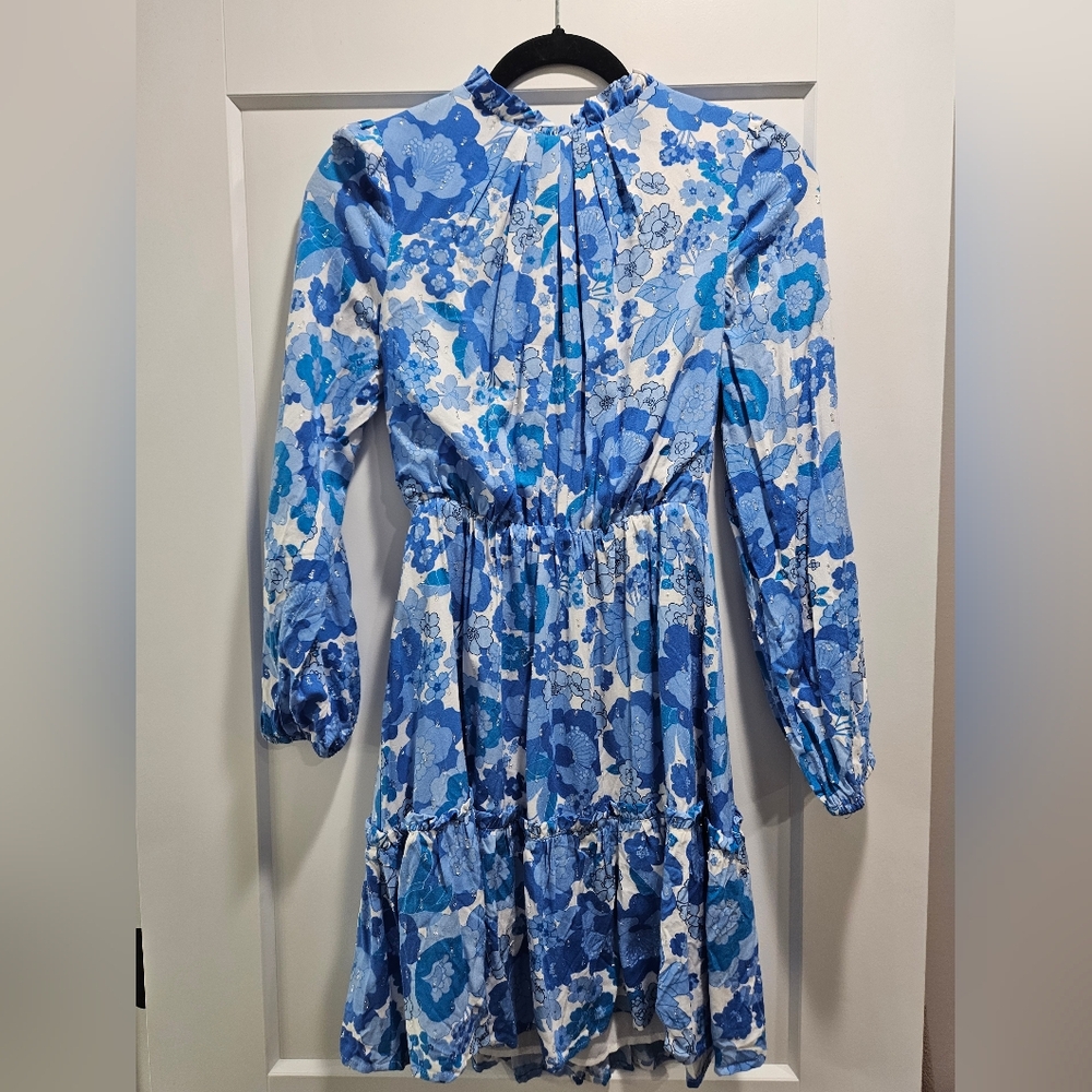Sugarlips Blue Floral Casual Dress